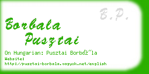 borbala pusztai business card